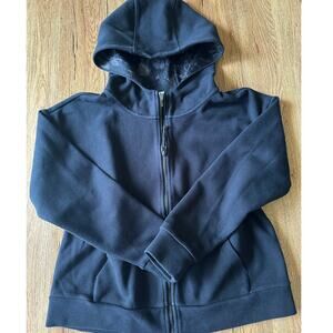 Lole Yonder Black Sweater Full Zip Jacket Size Large